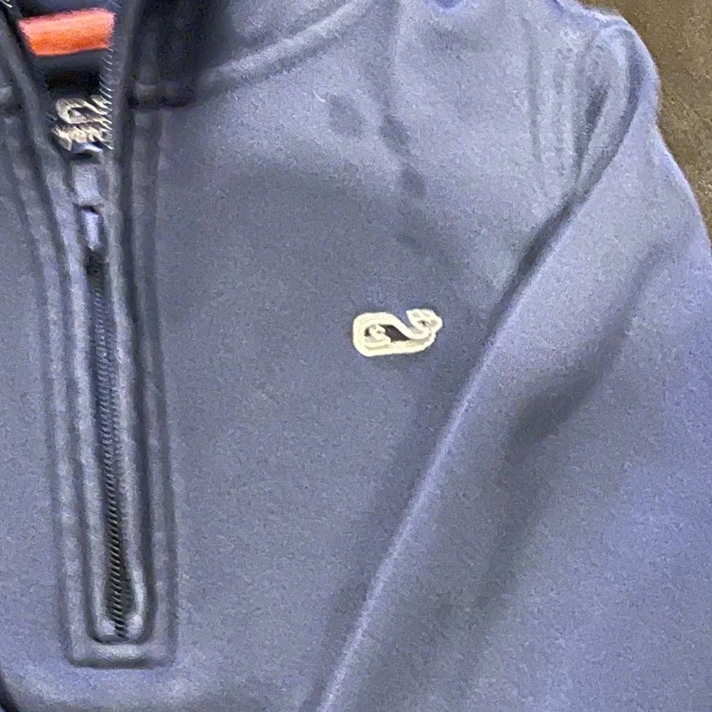 Vineyard Vines Saltwater 1/4 Zip Pima Cotton Pullover Sweater boys size 6 - Picture 5 of 5